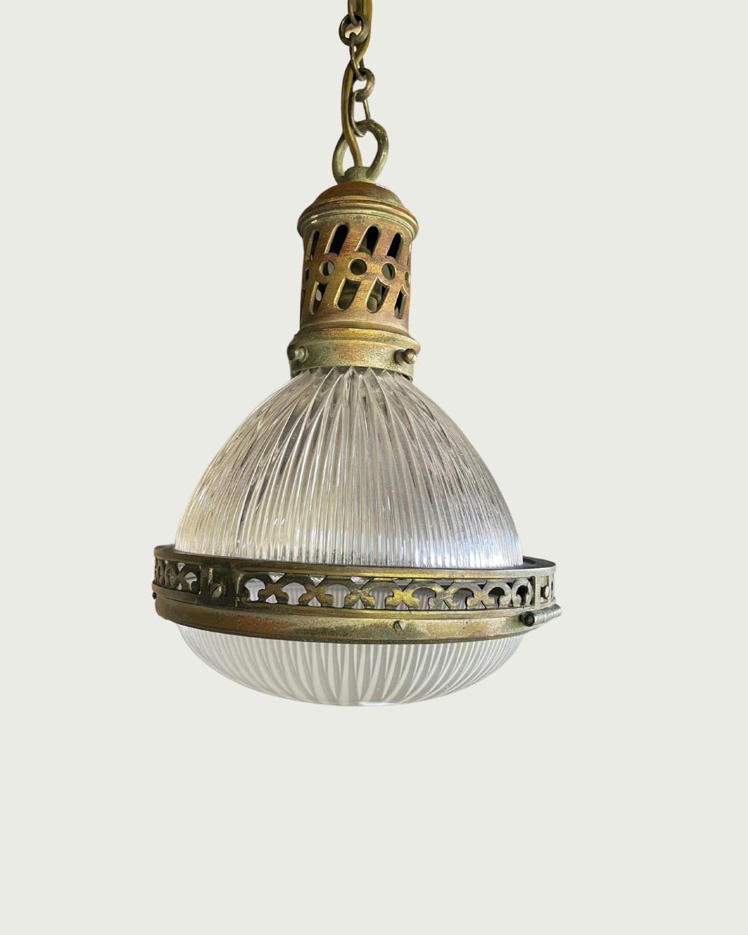 French Holophane pendant lamp