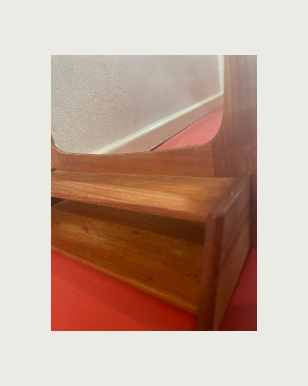 Small Danish teak mirror 1960