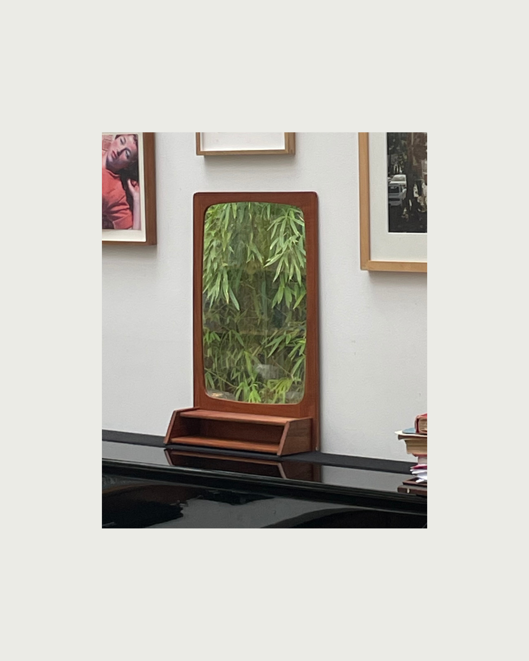 Small Danish teak mirror 1960