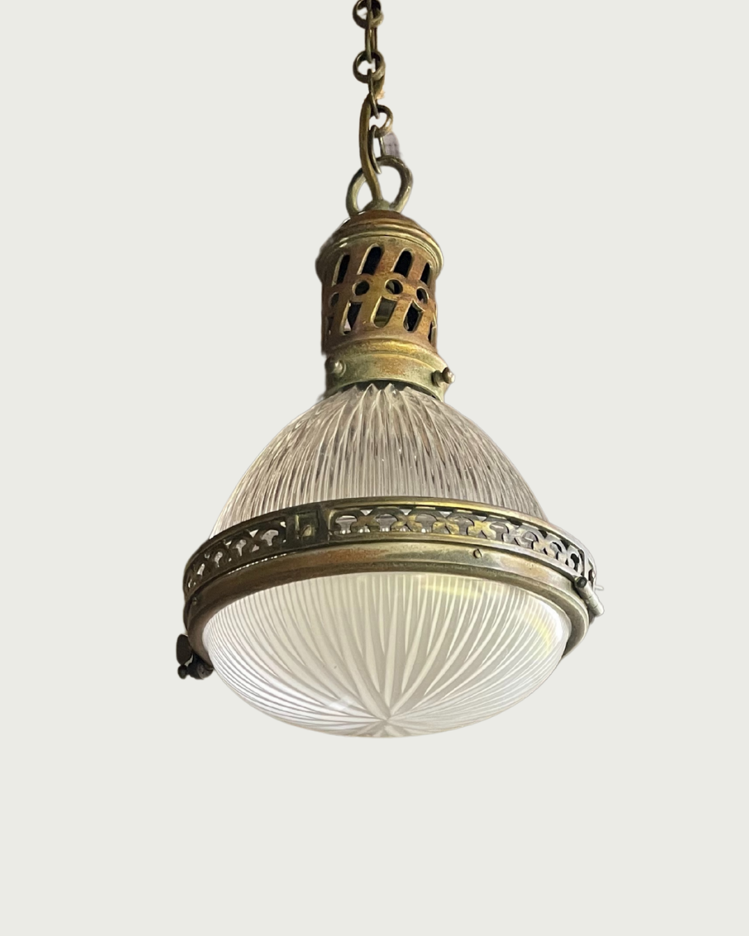 French Holophane pendant lamp
