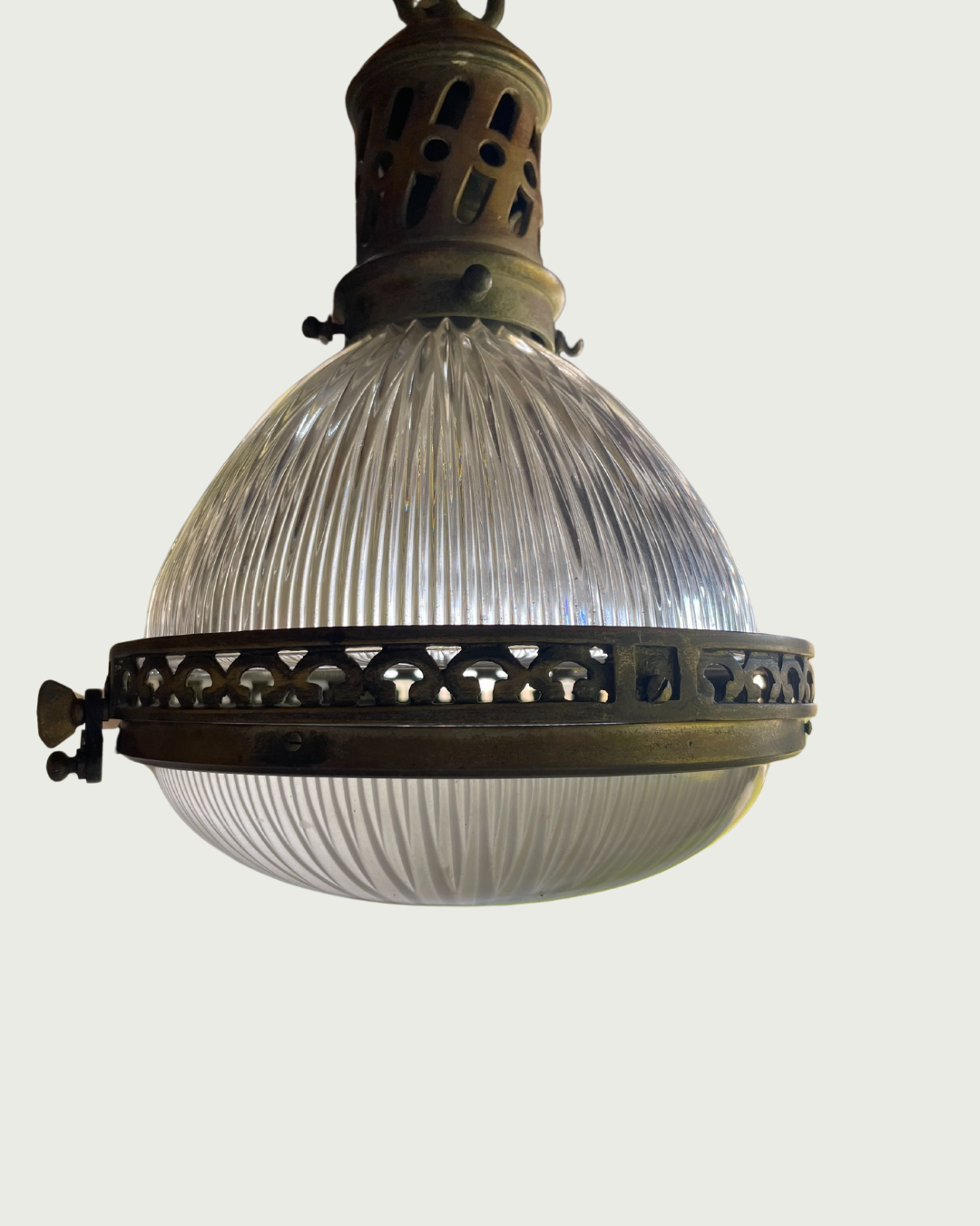 French Holophane pendant lamp